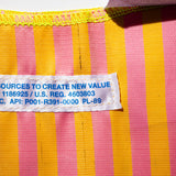 SCHOOL TIE FABRIC BAG / Dark Green x Pink