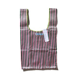 SCHOOL TIE FABRIC BAG / Dark Green x Pink