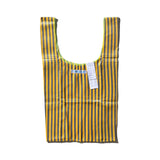 SCHOOL TIE FABRIC BAG / Yellow x Gray