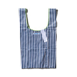 SCHOOL TIE FABRIC BAG / Navy Blue x White