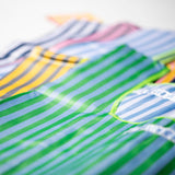 SCHOOL TIE FABRIC BAG / Yellow x Gray