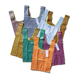SCHOOL TIE FABRIC BAG / Light Blue x White