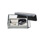 GLASS BOX WITH RECYCLE STEEL LID / Jewelry Single