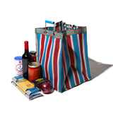 RECYCLED PLASTIC STRIPE BAG / Rectangle D26