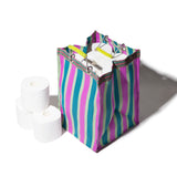 RECYCLED PLASTIC STRIPE BAG / Rectangle D26