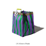 RECYCLED PLASTIC STRIPE BAG / Rectangle D26