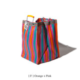 RECYCLED PLASTIC STRIPE BAG / Rectangle D26