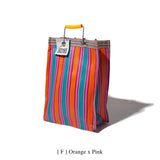 RECYCLED PLASTIC STRIPE BAG / Rectangle D15