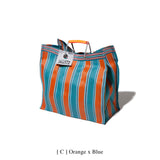 RECYCLED PLASTIC STRIPE BAG / Square
