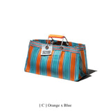 RECYCLED PLASTIC STRIPE BAG / Wide