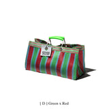 RECYCLED PLASTIC STRIPE BAG / Wide