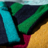 RUG POUCH / Green x Navy Blue